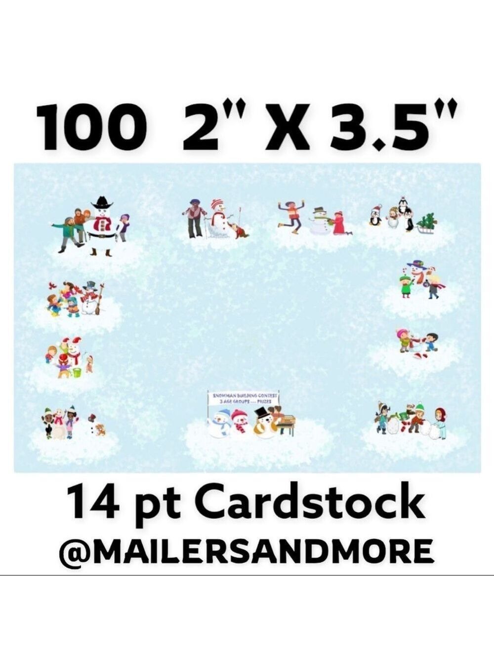 100 Snowman Contest Christmas Thank You Cards. PRICE IS FIRM